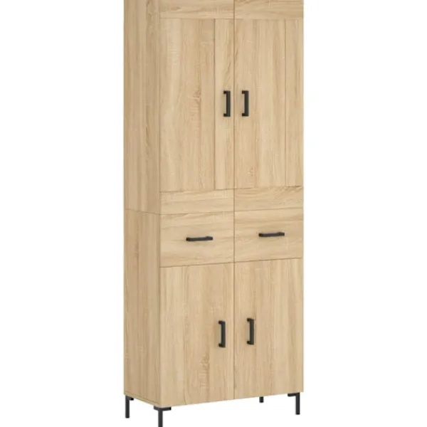 vidaXL Skåp>Högskåp sonoma-ek 69,5x34x180 cm konstruerat trä