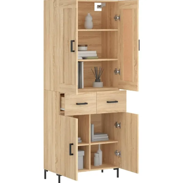 vidaXL Skåp>Högskåp sonoma-ek 69,5x34x180 cm konstruerat trä