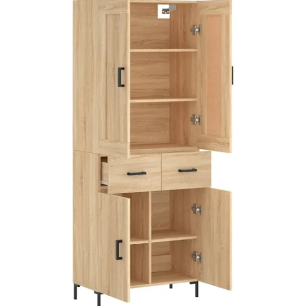 vidaXL Skåp>Högskåp sonoma-ek 69,5x34x180 cm konstruerat trä