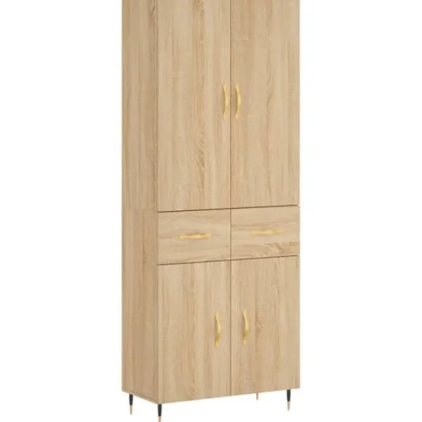 vidaXL Skåp>Högskåp sonoma-ek 69,5x34x180 cm konstruerat trä