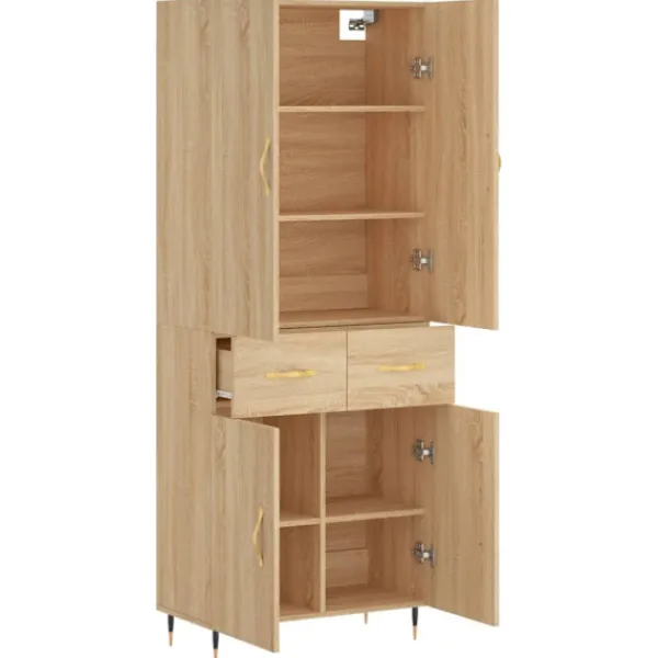 vidaXL Skåp>Högskåp sonoma-ek 69,5x34x180 cm konstruerat trä