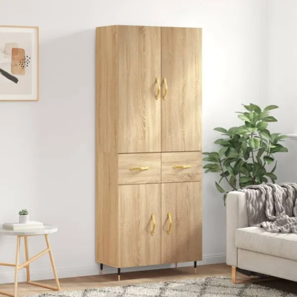 vidaXL Skåp>Högskåp sonoma-ek 69,5x34x180 cm konstruerat trä