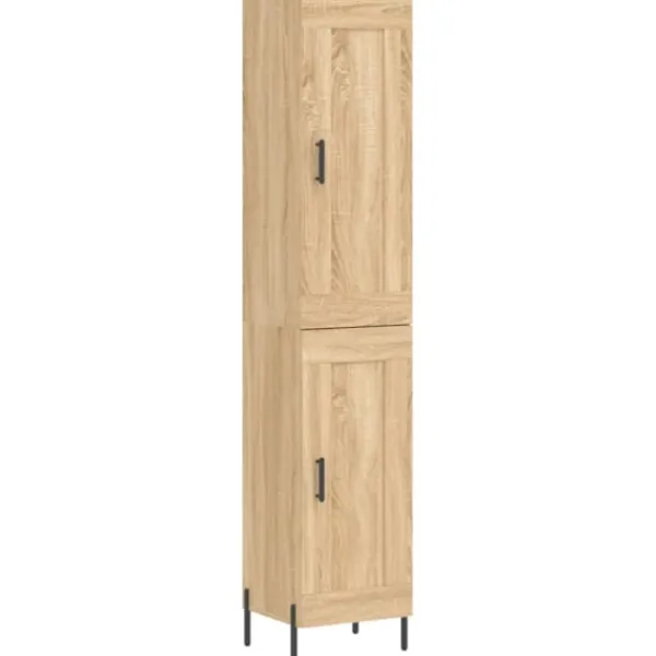 vidaXL Skåp>Högskåp sonoma-ek34,5x34x180 cm konstruerat trä