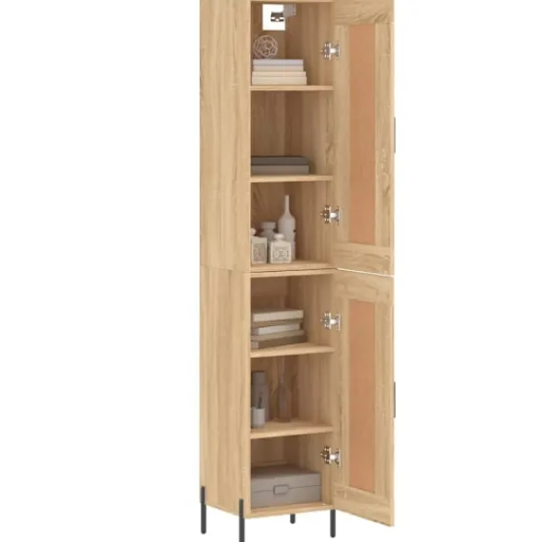 vidaXL Skåp>Högskåp sonoma-ek34,5x34x180 cm konstruerat trä