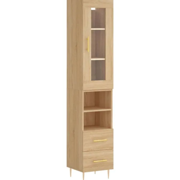 vidaXL Skåp>Högskåp sonoma-ek34,5x34x180 cm konstruerat trä
