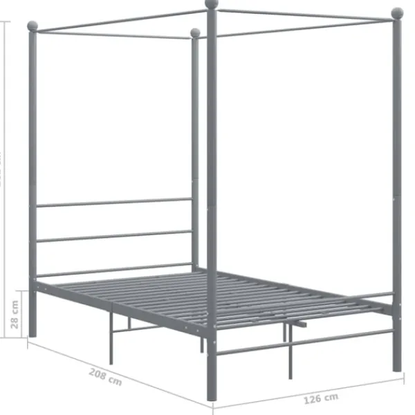 vidaXL Sängar>Himmelsäng metall 120x200 cm