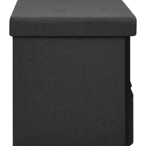 vidaXL Kistor & Koffertar>Hopfällbar förvaringsbänk 76x38x38 cm konstlinne