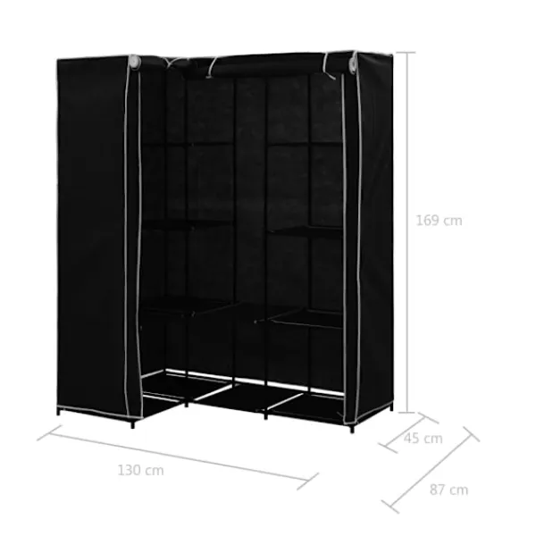 vidaXL Skåp>Hörngarderob 130x87x169 cm