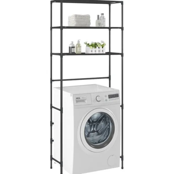 vidaXL Hyllor>Hylla för tvättmaskin med 3 hyllplan 69x28x169 cm