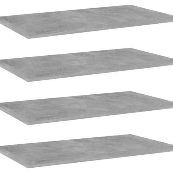 vidaXL Hyllor>Hyllplan 4 st betong 40x20x1,5 cm konstruerat trä