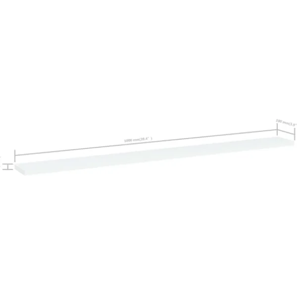 vidaXL Hyllor>Hyllplan 4 st 100x10x1,5 cm konstruerat trä