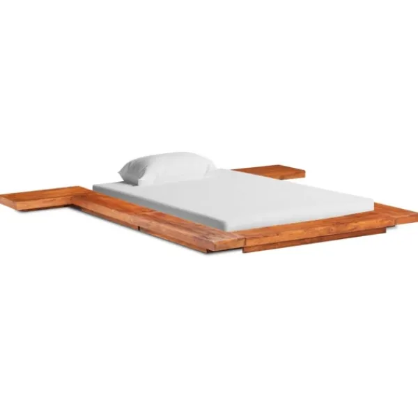 vidaXL Sängar>Japansk futonsängram massivt akaciaträ 100x200 cm