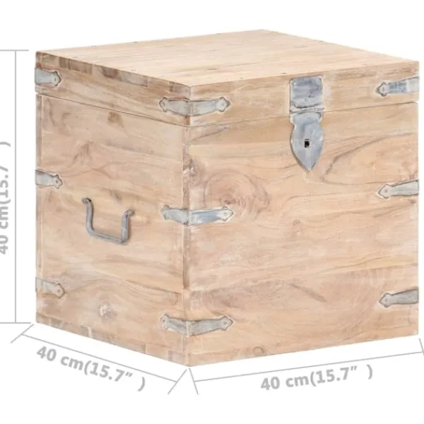 vidaXL Kistor & Koffertar>Kista 40x40x40 cm massivt akaciaträ