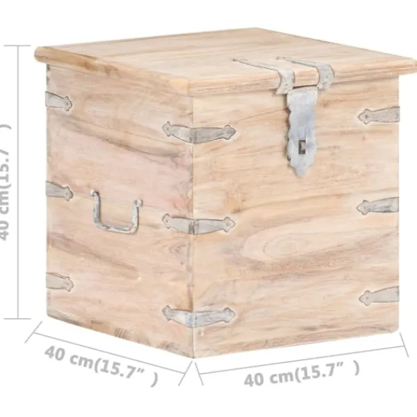 vidaXL Kistor & Koffertar>Kista 40x40x40 cm massivt akaciaträ