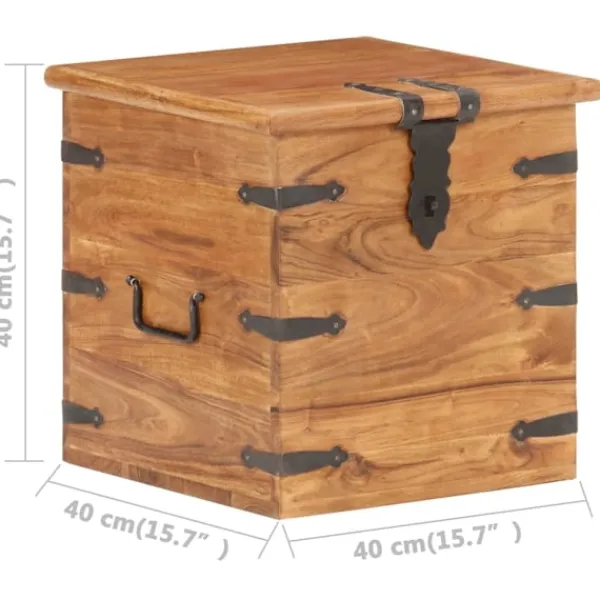 vidaXL Kistor & Koffertar>Kista 40x40x40 cm massivt akaciaträ