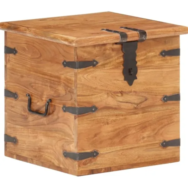 vidaXL Kistor & Koffertar>Kista 40x40x40 cm massivt akaciaträ