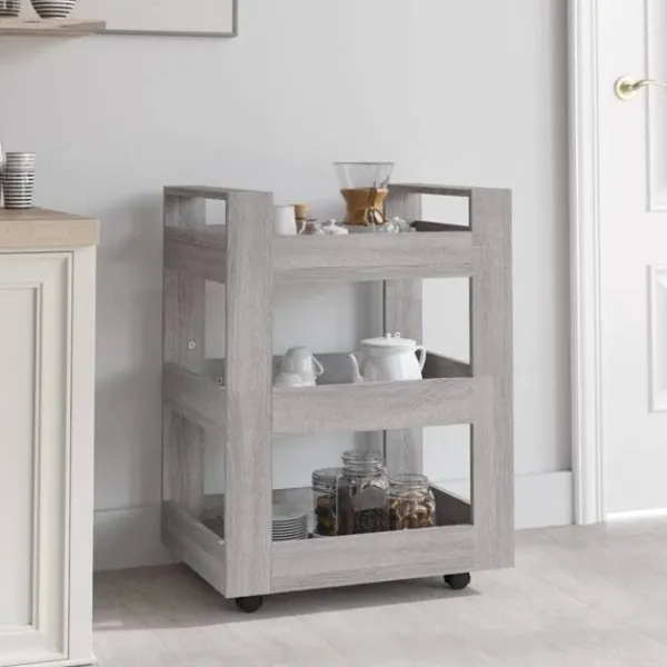 vidaXL Köksö>Köksvagn sonoma 60x45x80 cm konstruerat trä