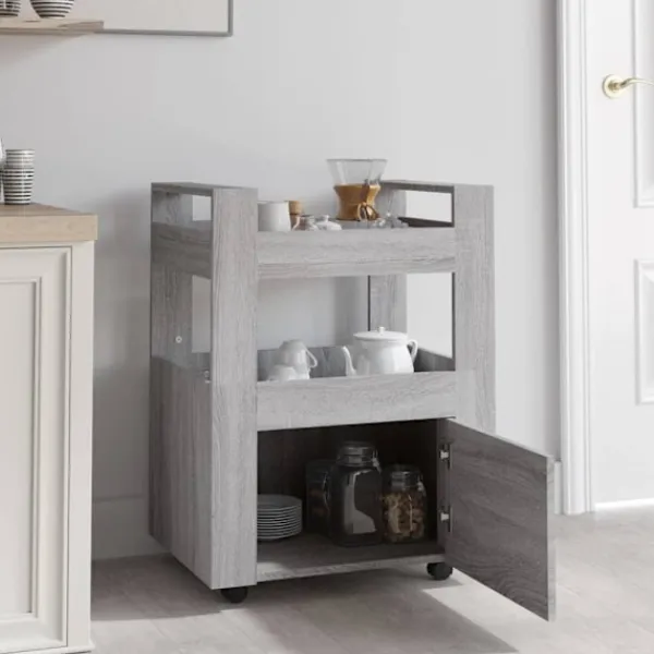 vidaXL Köksö>Köksvagn sonoma 60x45x80 cm konstruerat trä