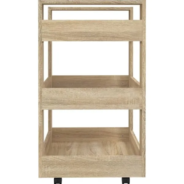 vidaXL Köksö>Köksvagn sonoma-ek 60x45x80 cm konstruerat trä
