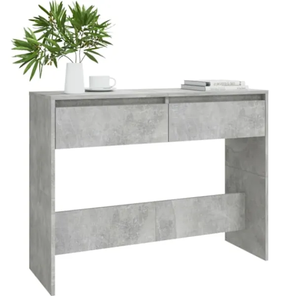 vidaXL Småbord>Konsolbord betong 100x35x76,5 cm konstruerat trä