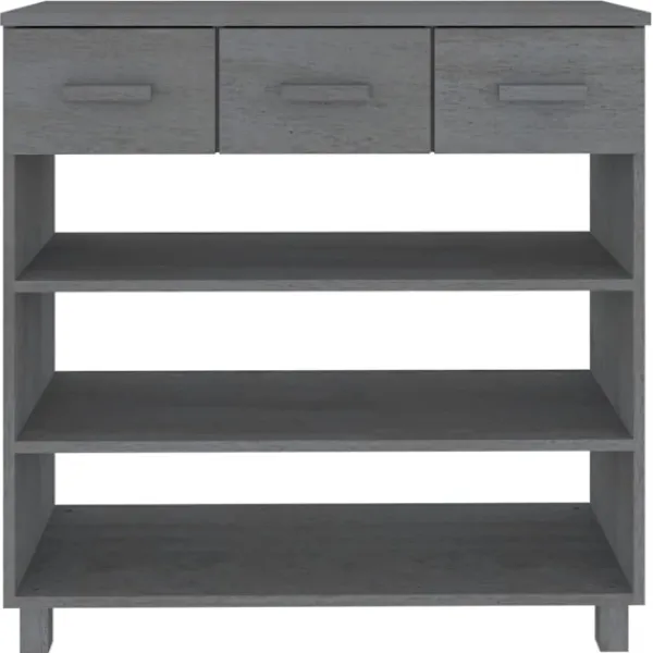 vidaXL Skåp>Konsolbord HAMAR mörk 90x35x90 cm massiv furu