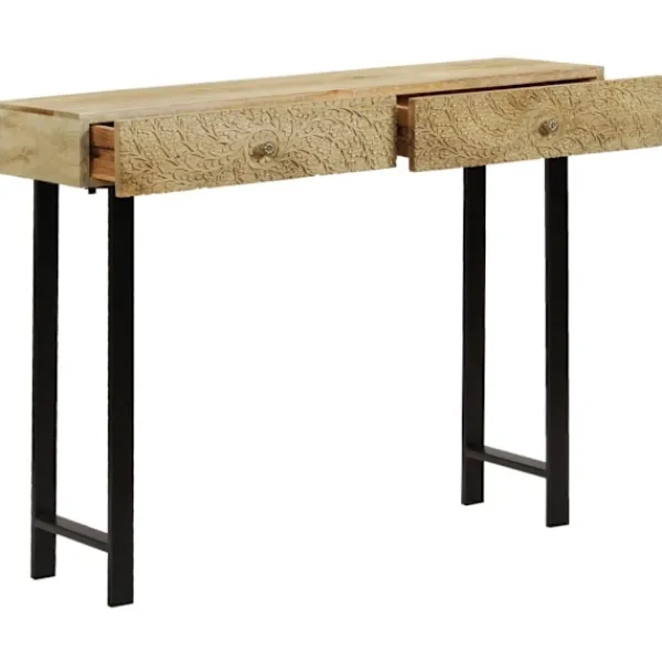 vidaXL Sideboards>Konsolbord massivt mangoträ 102x30x79 cm