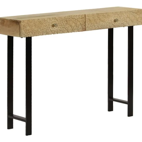 vidaXL Sideboards>Konsolbord massivt mangoträ 102x30x79 cm