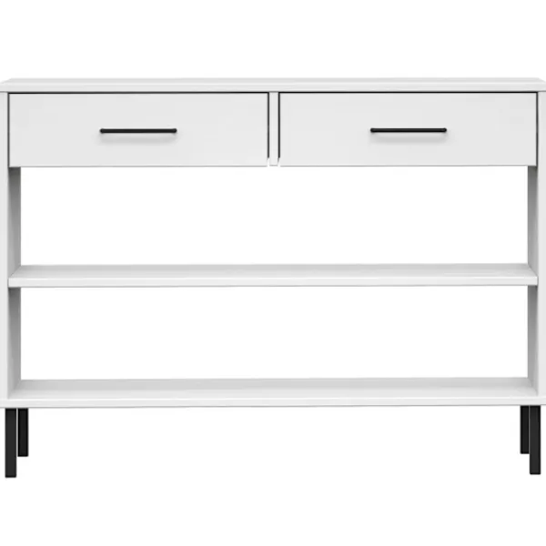 vidaXL Sideboards>Konsolbord med metallben OSLO massiv furu