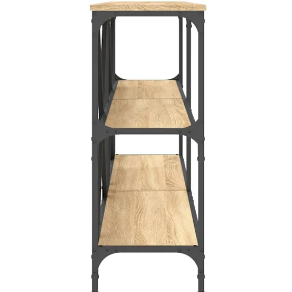 vidaXL Småbord>Konsolbord sonoma-ek 160x30x75 cm konstruerat trä och järn