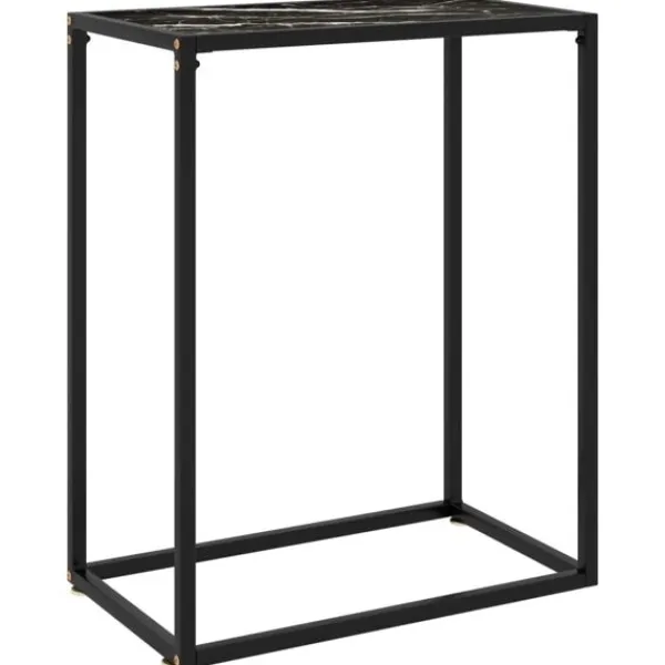 vidaXL Småbord>Konsolbord 60x35x75 cm härdat glas