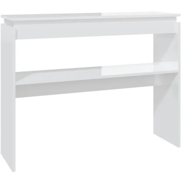 vidaXL Småbord>Konsolbord högglans 102x30x80 cm konstruerat trä