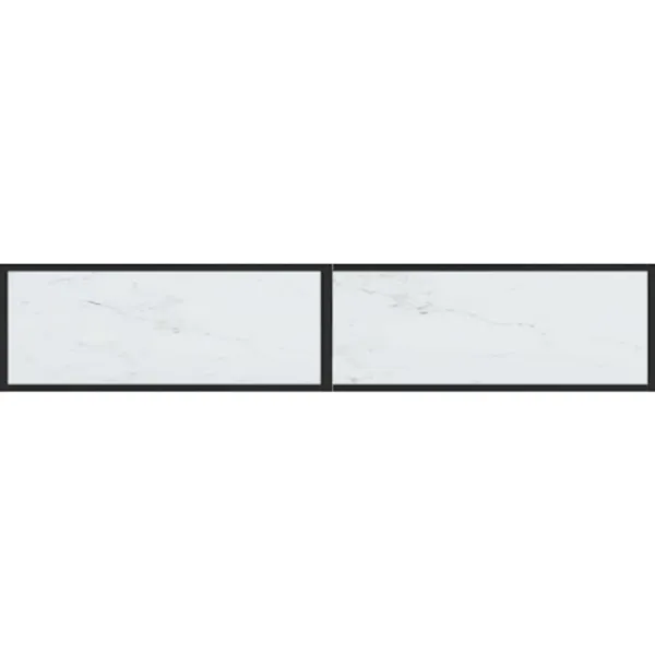 vidaXL Småbord>Konsolbord marmor 180x35x75,5 cm härdat glas
