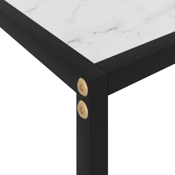 vidaXL Småbord>Konsolbord 120x35x75 cm härdat glas