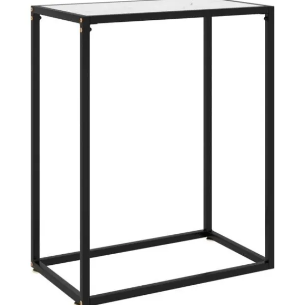 vidaXL Småbord>Konsolbord 60x35x75 cm härdat glas