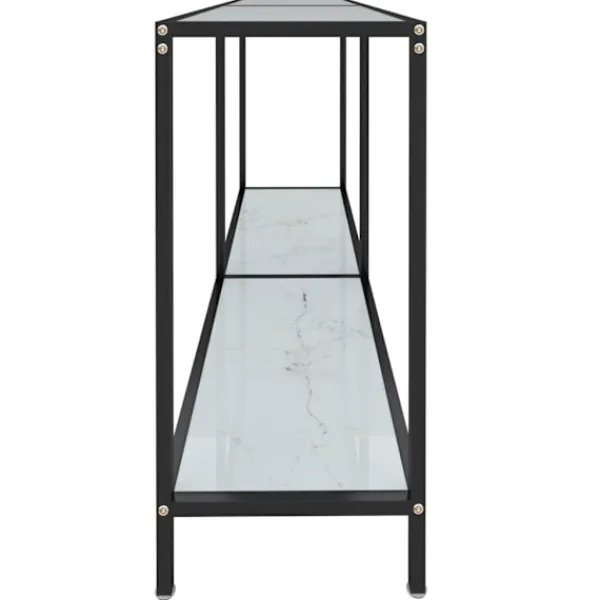 vidaXL Småbord>Konsolbord 140x35x75,5 cm härdat glas