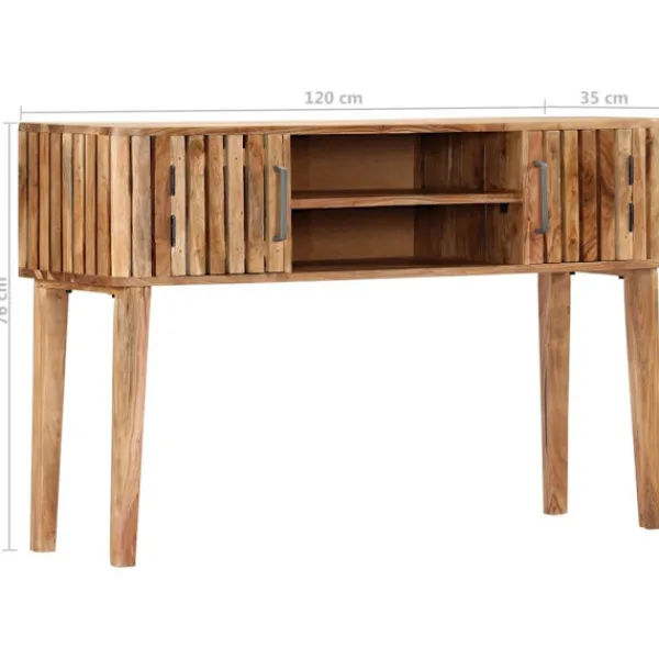 vidaXL Sideboards>Konsolbord 120x35x76 cm massivt akaciaträ