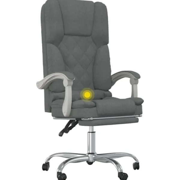 vidaXL Kontorsmöbler>Kontorsstol med massage mörk tyg