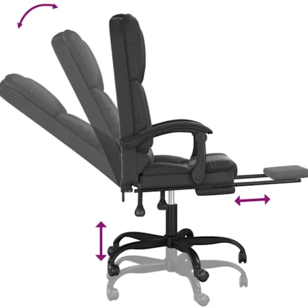 vidaXL Kontorsmöbler>Kontorsstol med massage konstläder