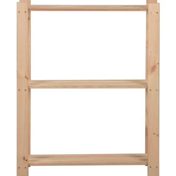 vidaXL Hyllor>Lagerhylla 3 hyllplan 60x28,5x90 cm massiv furu