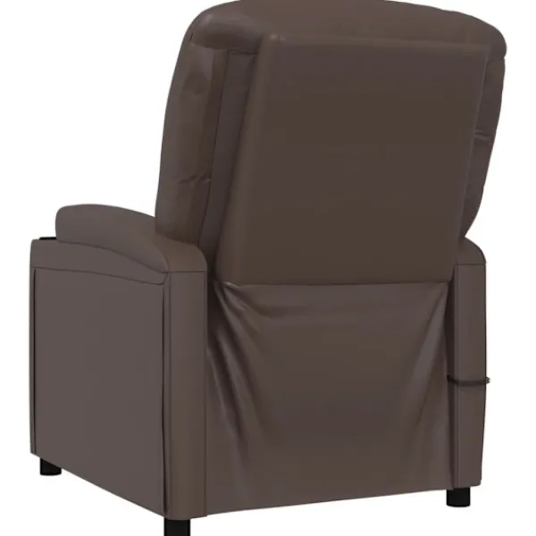 vidaXL Fåtöljer>Massagefåtölj med uppresningshjälp konstläder