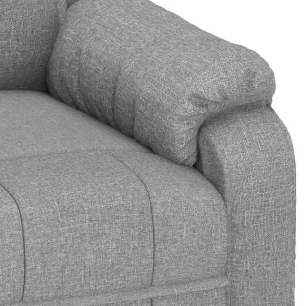 vidaXL Fåtöljer>Massagefåtölj med uppresningshjälp ljus tyg
