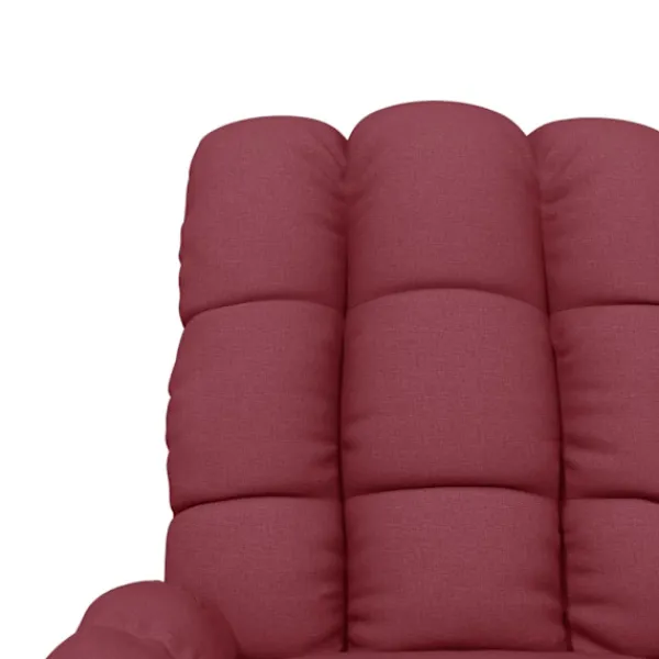 vidaXL Fåtöljer>Massagefåtölj med uppresningshjälp vin tyg