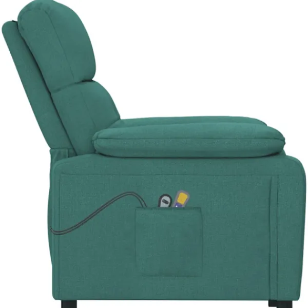 vidaXL Fåtöljer>Massagefåtölj mörk tyg
