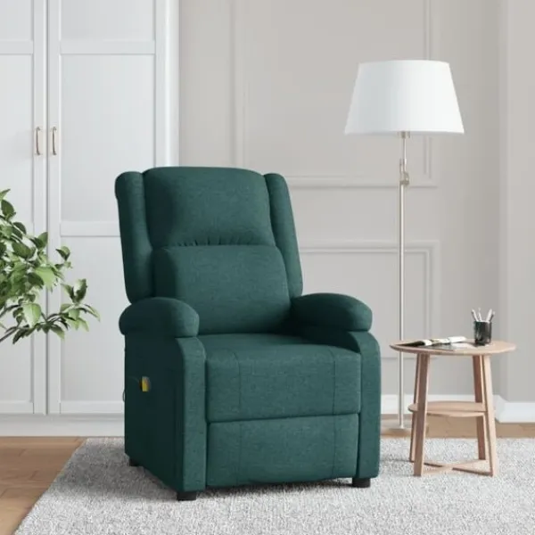 vidaXL Fåtöljer>Massagefåtölj mörk tyg