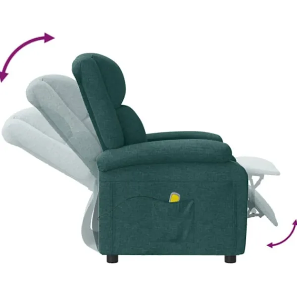 vidaXL Fåtöljer>Massagefåtölj mörk tyg