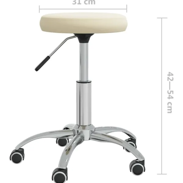 vidaXL Pallar>Massagepall gräddvit sammet