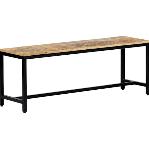 vidaXL Matgrupper>Matbänk 120 cm massivt grovt mangoträ