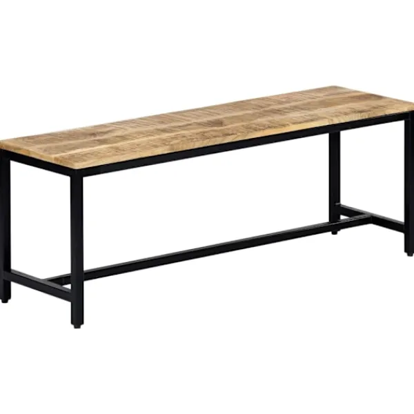 vidaXL Matgrupper>Matbänk 120 cm massivt grovt mangoträ