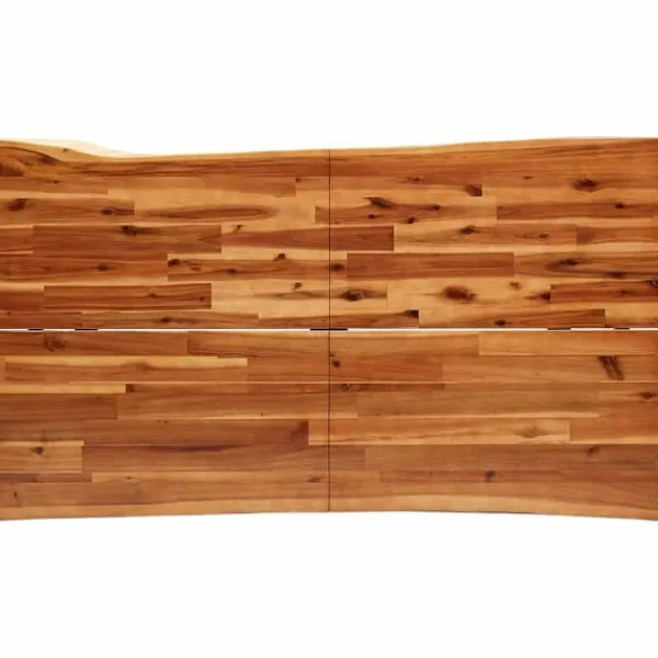 vidaXL Matgrupper>Matbord med levande kant 140x80x75 cm massivt akaciaträ