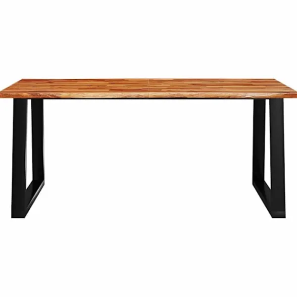 vidaXL Matgrupper>Matbord med levande kant 180x90x75 cm massivt akaciaträ
